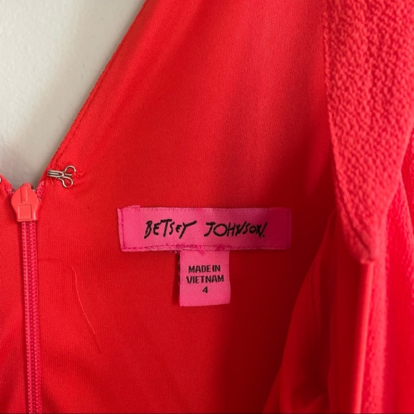 New. Betsey Johnson Georgette Crepe Sleeveless Dress Size 4 - Picture 4 of 7